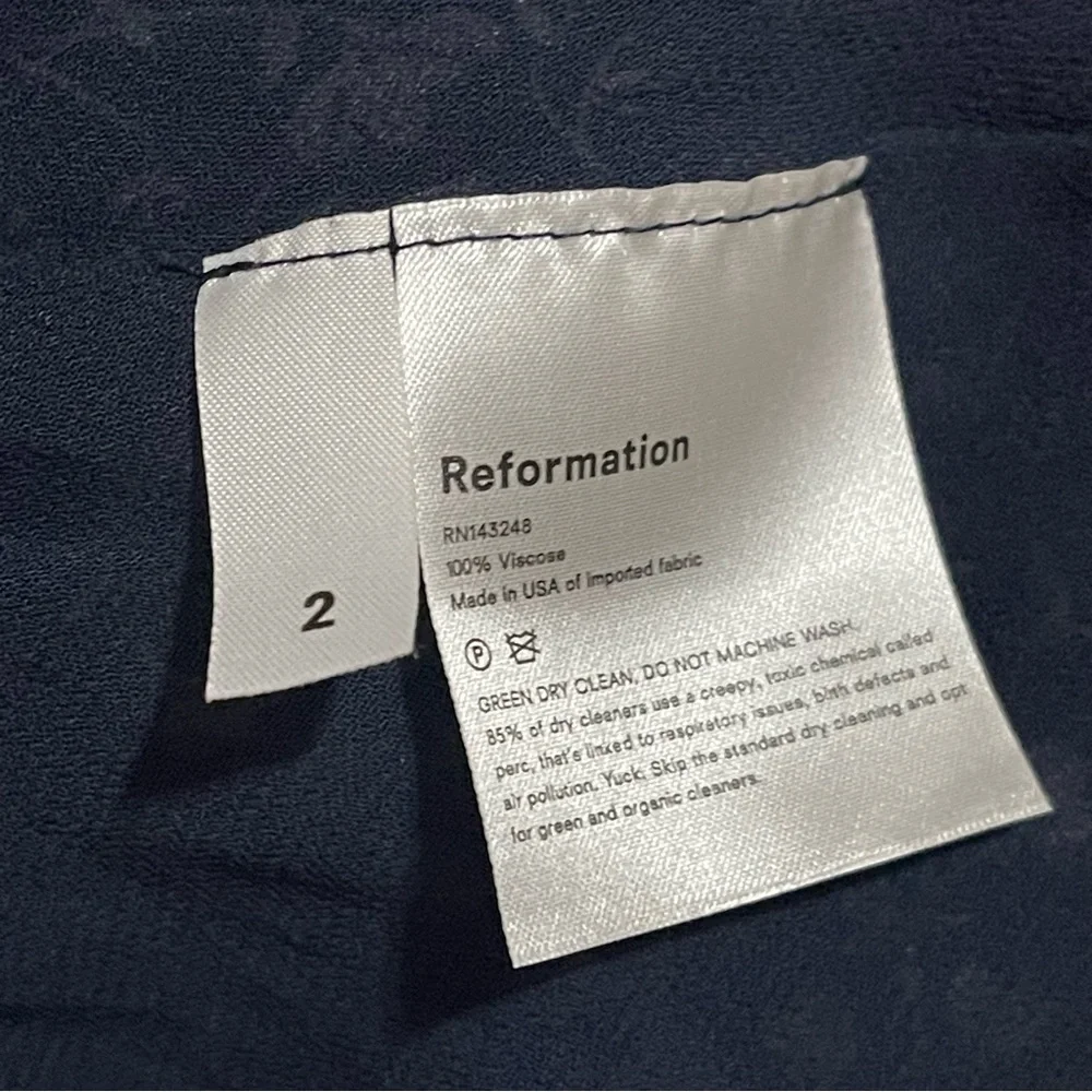 Reformation Violette Floral Elyse Mini Dress Size 2 - Picture 13 of 13